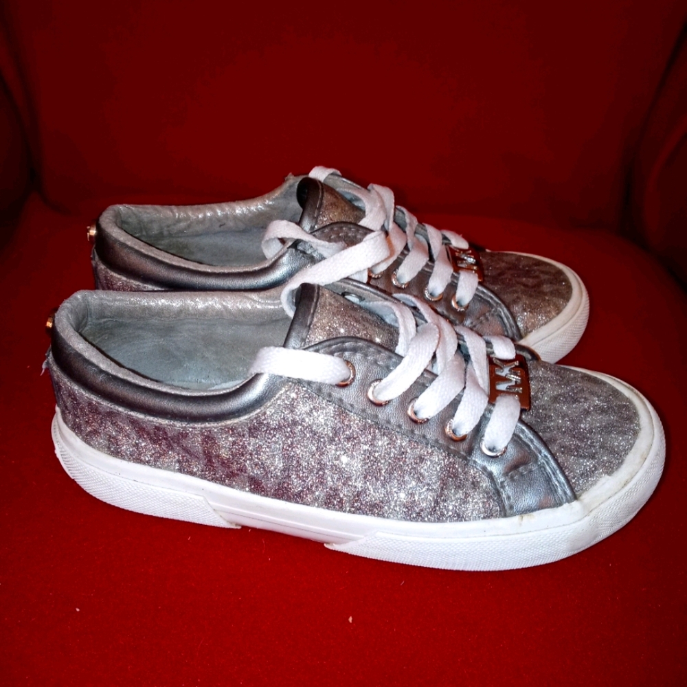Girl Michael Kors Silver Glitter Shoes sz11